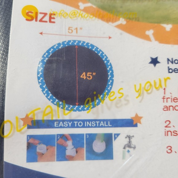 COOLTAIL Sprinkler Pad for Pet 51" X 45" - Picture 4 of 6